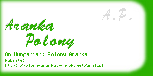 aranka polony business card